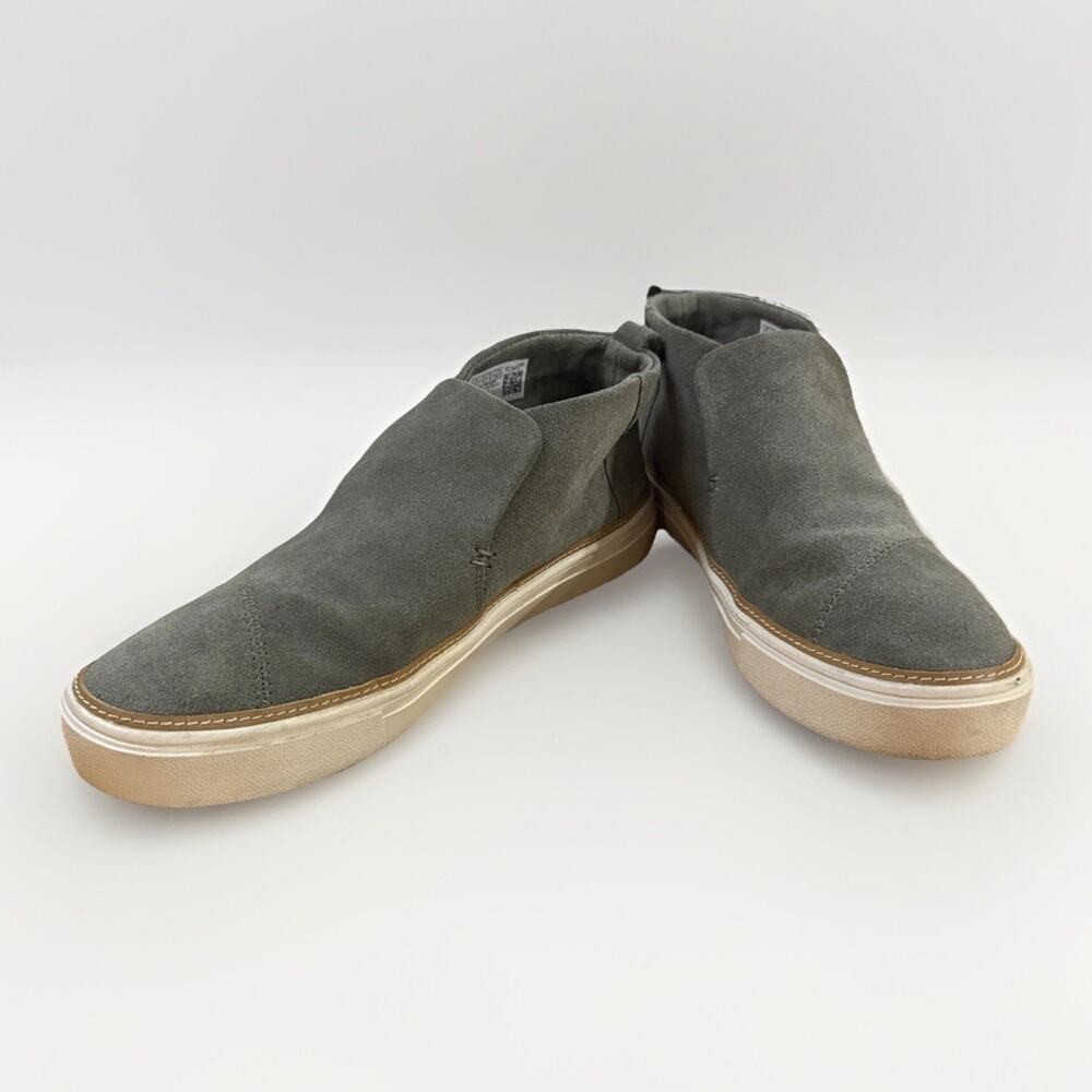 TOMS Paxton Gray Suede Slip On Sneakers Womens 9.5 Water Resistant Boots Shoes